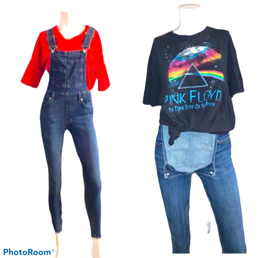 Sale🌼▶️Free People◀️ Skinny Jean frayed Overalls